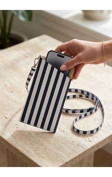 The Mia Telefon Çantası Stripe Mavi Beyaz 21 Cm Renkli The Mia Telefon Çantası Stripe Mavi Beyaz 21 Cm Renkli