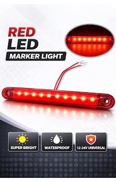 Parmak Lamba 12 Led Seffaf Cam Uzun Tıp 16.5cm- Emr.54 Kırmızı Parmak Lamba 12 Led Seffaf Cam Uzun Tıp 16.5cm- Emr.54 Kırmızı