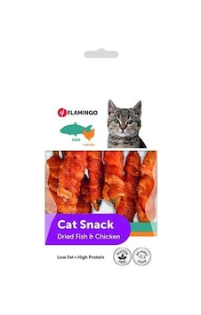 Flamingo Cat Snack Kurutulmuş Balıklı Tavuklu Kedi Ödülü 50 G Flamingo Cat Snack Kurutulmuş Balıklı Tavuklu Kedi Ödülü 50 G