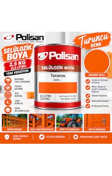 Selülozik Boya Turuncu Renk 2,5 Kg 2.5 Litre Yeni Versiyon Selülozik Boya Turuncu Renk 2,5 Kg 2.5 Litre Yeni Versiyon