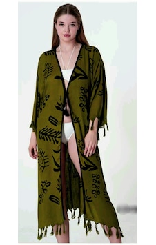 Sunsurf Tokat Taş Baskı Kaftan Pareo Haki Sunsurf Tokat Taş Baskı Kaftan Pareo Haki