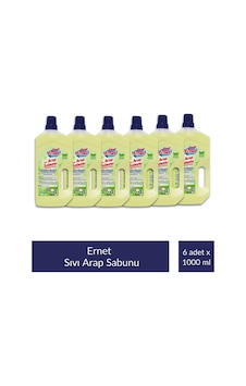 Ernet Sıvı Arap Sabunu 1 Lt X 6 Adet Tekli Ernet Sıvı Arap Sabunu 1 Lt X 6 Adet Tekli
