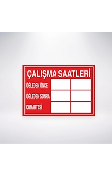 Çalışma Saatleri Öğlen Önce Öğleden Sonra Cumartesi Sticker 20x28 Cm Çalışma Saatleri Öğlen Önce Öğleden Sonra Cumartesi Sticker 20x28 Cm