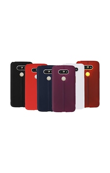 LG Uyumlu G5 (H850 H858 H860) Kilif Deri Görünümlü Silikon Kilif 184302522 - Renk / Kirmizi LG Uyumlu G5 (H850 H858 H860) Kilif Deri Görünümlü Silikon Kilif 184302522 - Renk / Kirmizi