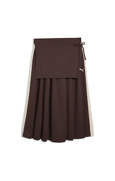 Puma T7 Midi Pleated Skirt Kahverengi Kadın Elbise-etek Puma T7 Midi Pleated Skirt Kahverengi Kadın Elbise-etek