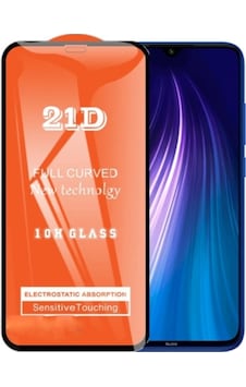 Xiaomi Redmi Note 8 Ekran Koruyucu 21D Tam Kaplayan Kavisli Xiaomi Redmi Note 8 Ekran Koruyucu 21D Tam Kaplayan Kavisli