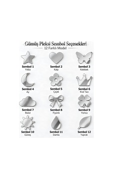 12 Li Gold / Gümüş Pleksi Süsleme Paketi 2 Cm Yapışkanlı Dekoratif Semboller Gümüş Pleksi