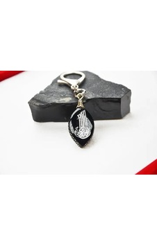 Vav Desen Oltu Taşı Anahtarlık Siyah Vav Desen Oltu Taşı Anahtarlık Siyah