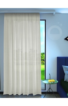 Ekru Renk Keten Görünümlü Ekstraforlu Tül Perde Linen Touch Serisi Ekru Ekru Renk Keten Görünümlü Ekstraforlu Tül Perde Linen Touch Serisi Ekru