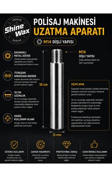 Shine Wax Polisaj Makinesi Uzatma Aparatı 10 Cm