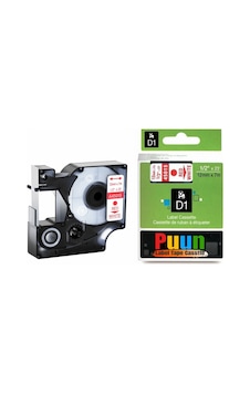 Puun Dymo D1 45015 Beyaz Üzerine Kırmızı Uyumlu Etiket Puun Dymo D1 45015 Beyaz Üzerine Kırmızı Uyumlu Etiket