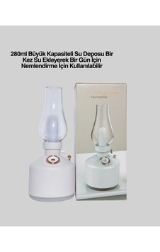 Retro Tasarım Kablosuz Buhar Makinesi 280 Ml Aroma Difüzör