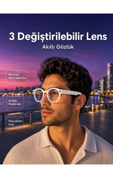3 Değiştirilebilir Lensli Akıllı Gözlük Mb-s1 Yapay Zeka Sesli Asistan Beyaz 3 Değiştirilebilir Lensli Akıllı Gözlük Mb-s1 Yapay Zeka Sesli Asistan Beyaz