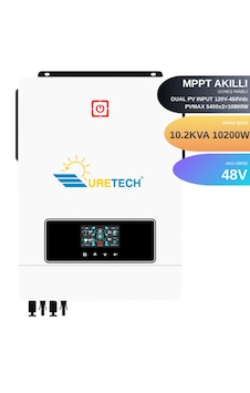 Uretech 10.2kva 10.2kw 10200 Watt Tam Sinüs Akıllı Mppt 160a 55-450vdc İnverter 48vdc-220vac 11kw İnvertör Uretech 10.2kva 10.2kw 10200 Watt Tam Sinüs Akıllı Mppt 160a 55-450vdc İnverter 48vdc-220vac 11kw İnvertör