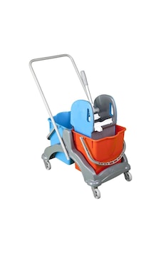 Üçtem CK771 Çift Kovalı Plastik Presli Plastik Taşıyıcılı Temizlik Arabası 2 x 18 L Üçtem CK771 Çift Kovalı Plastik Presli Plastik Taşıyıcılı Temizlik Arabası 2 x 18 L