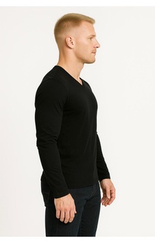 Axxel Erkek Pamuklu Likralı Süprem Uzun Kollu T-shirt-d236 Siyah Axxel Erkek Pamuklu Likralı Süprem Uzun Kollu T-shirt-d236 Siyah