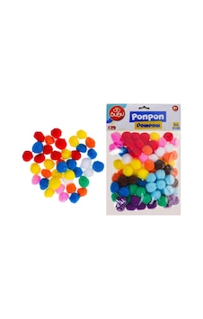Ponpon 2 Cm 50 Li Karışık Renk Bubupon002