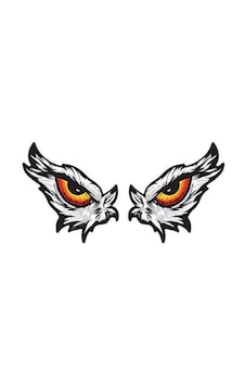 Kartal Gözleri Araba Oto Sticker Yapıştırma Renkli 2Adet