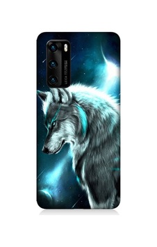 Huawei P40 Uyumlu Kurt Asena Ve Ay Işığı Desenli Silikon Kılıf