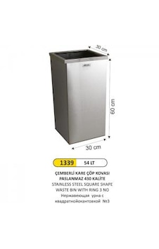 Dolumax Çemberli Çöp Kovası Paslanmaz 54 Litre Dolumax Çemberli Çöp Kovası Paslanmaz 54 Litre