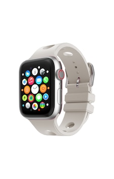 Apple Watch 10 42mm Uyumlu Kordon Delikli Tasarım Silikon Starlight Apple Watch 10 42mm Uyumlu Kordon Delikli Tasarım Silikon Starlight