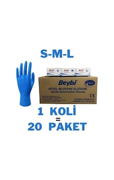 Beybi Mavi Nitril Pudrasız Eldiven 2000 Adet Beybi Mavi Nitril Pudrasız Eldiven 2000 Adet