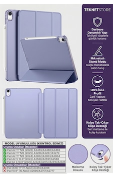 İpad Air 11" M4 M3 M2 Uyumlu Kılıf Ultra İnce Standlı Akıllı Uyku Modlu Zarif Koruyucu Kapak Kapaklı Kılıf İpad Air 11" M4 M3 M2 Uyumlu Kılıf Ultra İnce Standlı Akıllı Uyku Modlu Zarif Koruyucu Kapak Kapaklı Kılıf