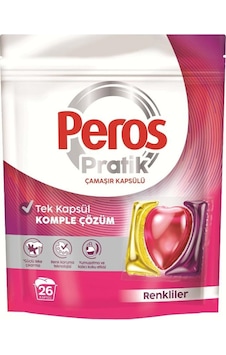 Peros Pratik Matik Çamaşır Deterjanı Kapsülü - Tableti 26 Adet Renkliler Peros Pratik Matik Çamaşır Deterjanı Kapsülü - Tableti 26 Adet Renkliler