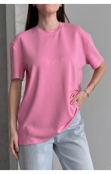 Balenbi Kadın Modal Bisiklet Yaka Basic Yarım Kollu T-shirt 1211 Pembe Balenbi Kadın Modal Bisiklet Yaka Basic Yarım Kollu T-shirt 1211 Pembe