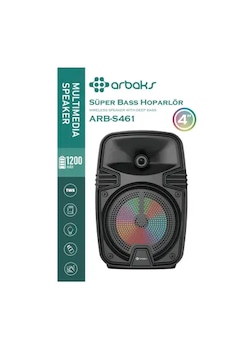 21 Cm Bluetooth Super Bass HOPARLÖR Arbaks Arbs461