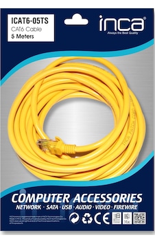 Inca Icat6 05ts 5mt Cat6 Utp Patch Kablo Sarı Inca Icat6 05ts 5mt Cat6 Utp Patch Kablo Sarı