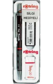Rotring Tikky Rd 0.7+Min Silgi - Bordo