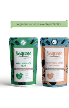 Vegrano Karnıyarık Otu Tozu Psyllium Tozu 100 G + Nutritional Yeast Besin Mayası 100 G Vegrano Karnıyarık Otu Tozu Psyllium Tozu 100 G + Nutritional Yeast Besin Mayası 100 G