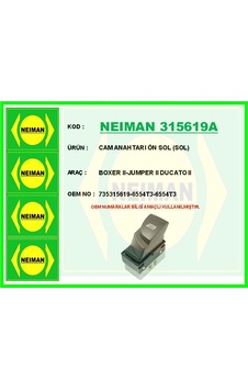 Bescher Cam Anahtarı Ön Sol Sol Boxer Iı-jumper Iı Ducato Iı Neıman 315619a 735315619 6554t3 Bescher Cam Anahtarı Ön Sol Sol Boxer Iı-jumper Iı Ducato Iı Neıman 315619a 735315619 6554t3