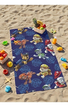 Dijital Baskılı Paw Patrol Çocuk Plaj Havlusu Lacivert Dijital Baskılı Paw Patrol Çocuk Plaj Havlusu Lacivert