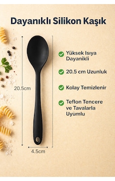 Ivory Ivo-sl104 Silikon Derin Kaşık Antrasit