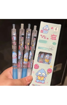 Sanrio 4 Adet Mekanik 0.5 Kalem Balık Hang Yodon Beyaz - Mavi