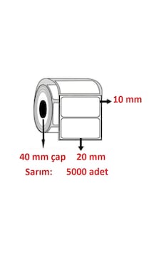 10x20 Eko Termal Etiket 5000'Li Sarım
