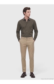 Ramsey Haki Düz Dokuma Regular Fit Casual Yün Karışımlı Pantolon Ramsey Haki Düz Dokuma Regular Fit Casual Yün Karışımlı Pantolon
