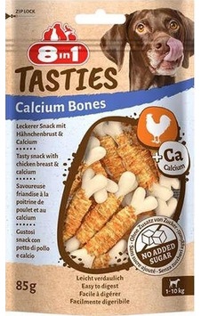 8in1 Tasties Calcium Bones Tavuk Sargılı Köpek Ödülü 85gr