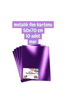 Mor Metalik Fon Kartonu 50x70 Cm 10 Adet 1 Mor Metalik Fon Kartonu 50x70 Cm 10 Adet 1