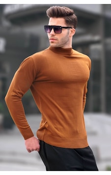 Madmext Koyu Hardal Slim Fit Yarım Balıkçı Yaka Erkek Triko Kazak 6343 Madmext Koyu Hardal Slim Fit Yarım Balıkçı Yaka Erkek Triko Kazak 6343
