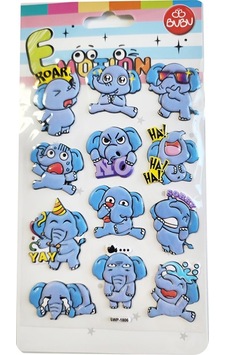 Bu-bu Emotıons Stickers Elephants 10.9x20.5 Bubu-swp-1806 Çok Renkli