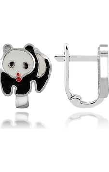 Panda Gümüş Çocuk Küpesi Panda Gümüş Çocuk Küpesi