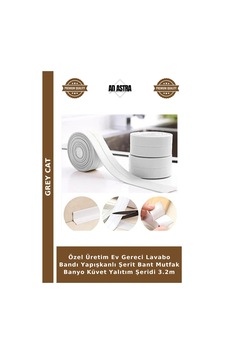 Özel Üretim Ev Gereci Lavabo Bandı Yapışkanlı Şerit Bant Mutfak Banyo Küvet Yalıtım Şeridi 3.2m Özel Üretim Ev Gereci Lavabo Bandı Yapışkanlı Şerit Bant Mutfak Banyo Küvet Yalıtım Şeridi 3.2m