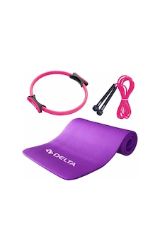 Delta- 15 mm Pilates Minderi 38 cm Pilates Çemberi Atlama İpi Seti Antrasit Delta- 15 mm Pilates Minderi 38 cm Pilates Çemberi Atlama İpi Seti Antrasit