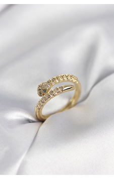 Yılan Model Gold Renk Zirkon Taşlı Kadın Yüzük Çok Renkli 59782448 Yılan Model Gold Renk Zirkon Taşlı Kadın Yüzük Çok Renkli 59782448
