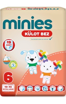 Minies Külot Bez 6 Numara Extra Xl 16+kg 19'lu 7'li Paket Minies Külot Bez 6 Numara Extra Xl 16+kg 19'lu 7'li Paket