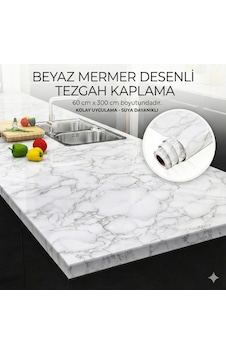 Duvar Kağıtları Beyaz Mermer Desenli Yapışkanlı Tezgah Folyosu 3 Mt.x 60 Cm Duvar Kağıtları Beyaz Mermer Desenli Yapışkanlı Tezgah Folyosu 3 Mt.x 60 Cm