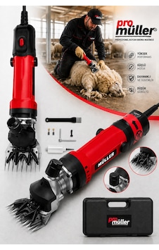 Pro Müller Pro X-shear Çelik Şanzumanlı Bakır Sargılı Isınmaz Motor Çift Soğutmalı Sistem Koyun Kırkma Makinesi Pro Müller Pro X-shear Çelik Şanzumanlı Bakır Sargılı Isınmaz Motor Çift Soğutmalı Sistem Koyun Kırkma Makinesi